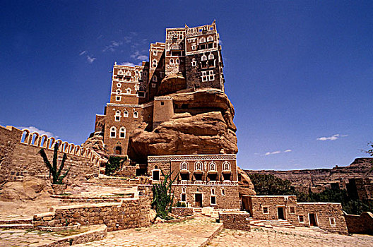 也门,石头,宫殿,颐和园