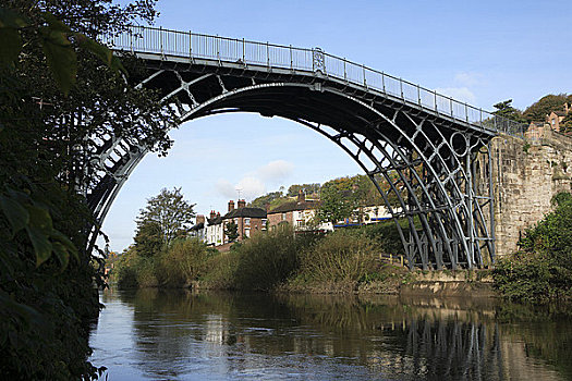 英格兰,什罗普郡,铁桥,桥,第一,铸铁,建造,上方,河,坚定