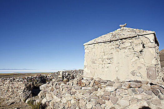玻利维亚,盐湖,乌尤尼盐沼,教堂