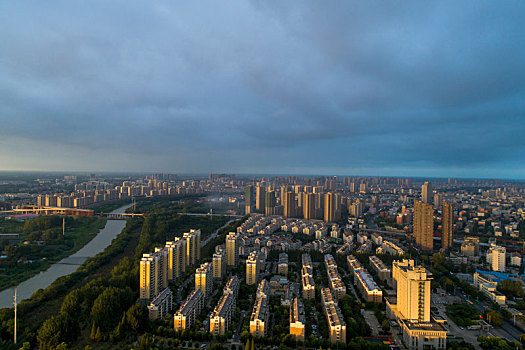 运河之都江苏省淮安市城市风光