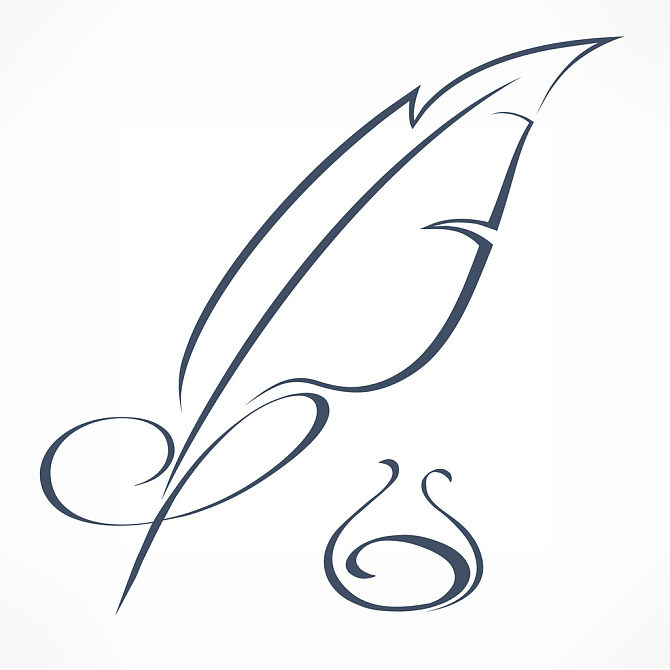 羽毛笔,隔绝,白色背景,矢量,插画_高清图片_全景视觉