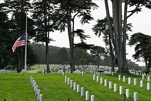 军事墓地,旧金山,加利福尼亚,北美,美国