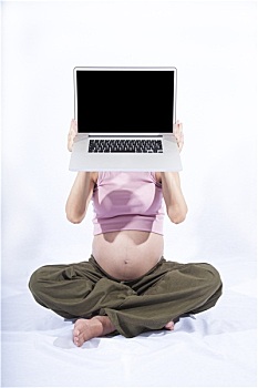 笔记本电脑,孕妇