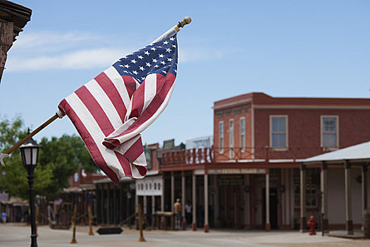 美国国旗,城镇,墓碑,亚利桑那,美国