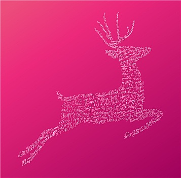 圣诞节,文字,跳跃,驯鹿,构图,文件