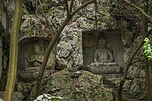 杭州灵隐寺飞来峰石窑摩崖造像