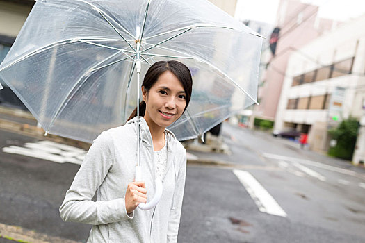 女人,拿着,伞,广岛市