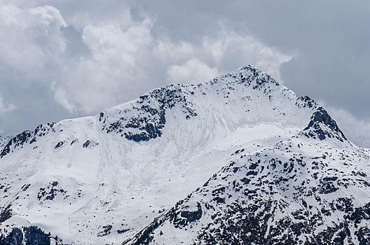 许多,雪崩,高,山