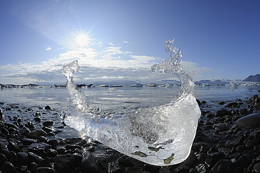 冰川冰,杰古沙龙湖,南,冰岛