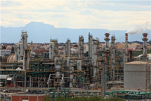 炼油厂,工厂,塔拉戈纳省,西班牙