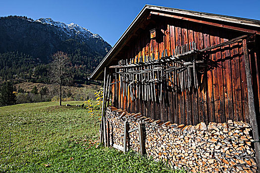 干燥架,悬挂,巴伐利亚,德国,欧洲