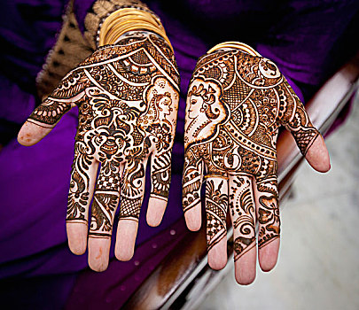 印度手绘,遮盖,手,旁遮普,印度