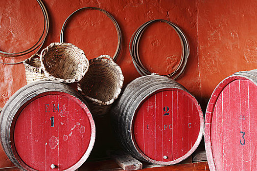 葡萄酒桶,地窖,酒,特内里费岛,加纳利群岛,西班牙