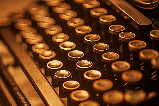 打字机按键,深褐色