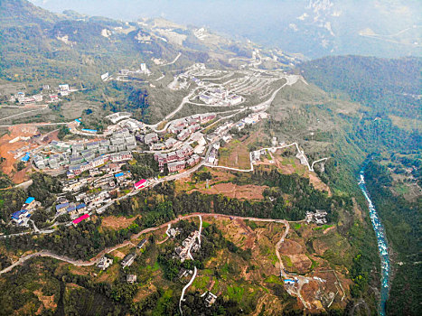 航拍湖北恩施大峡谷云龙地缝景区