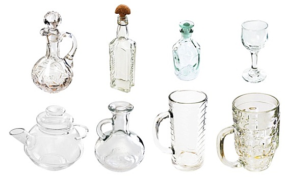 透明,玻璃杯,玻璃瓶