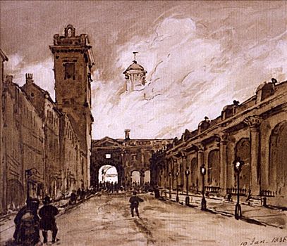 火,伦敦,1838年,艺术家