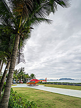 海边直升机停机坪