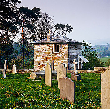 墓地,石头,建筑,英国,乡村