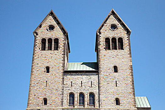 尖顶,教堂,区域,北莱茵-威斯特伐利亚,德国,欧洲