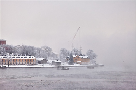 斯德哥尔摩,冬天,早晨