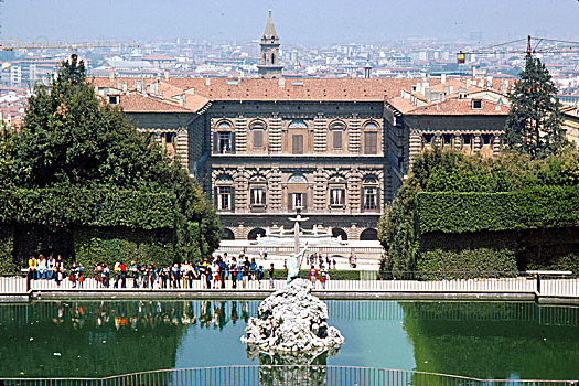 皮蒂宫,花园,八月,佛罗伦萨,意大利,世纪,艺术家,未知