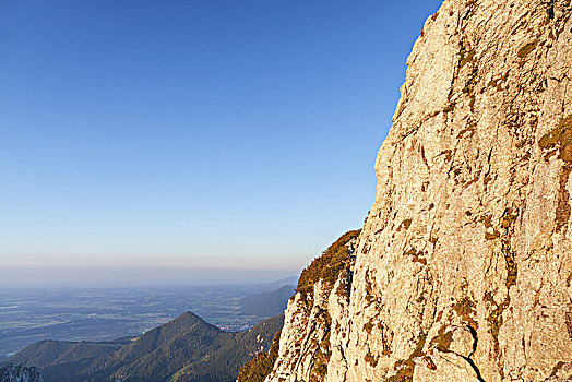 石头,顶峰,坎彭完特山,靠近,齐姆高,阿尔卑斯山,上巴伐利亚,巴伐利亚,德国南部,德国,欧洲