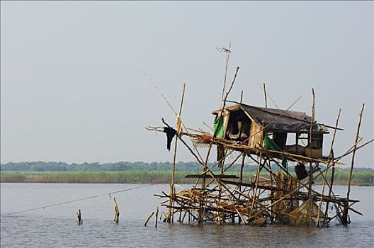 小屋,收获,柬埔寨