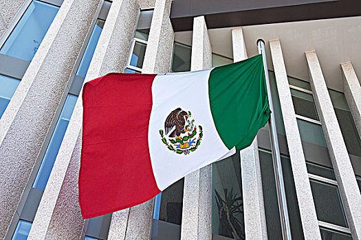 旗帜,墨西哥,大使馆,团结,柏林,德国,欧洲