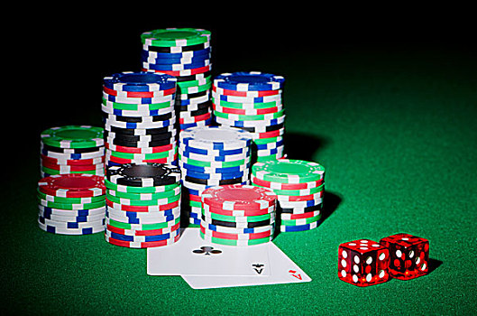 赌场,概念,筹码,纸牌