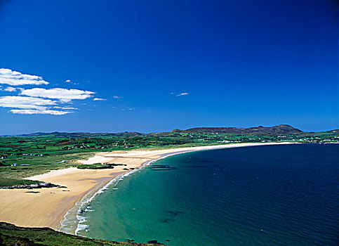 湾,多纳格,爱尔兰,俯拍,海滩