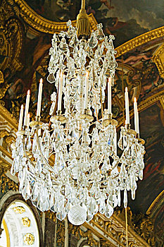 吊灯,悬挂,走廊,宫殿,镜厅,凡尔赛宫,巴黎,法国
