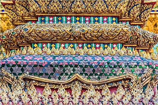 柱子,特写,大皇宫,曼谷,泰国