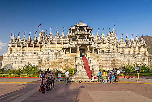正门入口,耆那教,庙宇,拉纳普尔,拉贾斯坦邦,印度