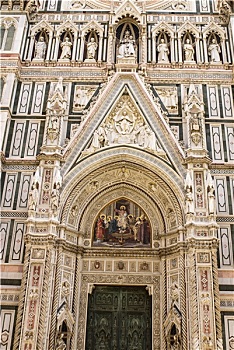 建筑,大教堂,圣玛丽,花,佛罗伦萨