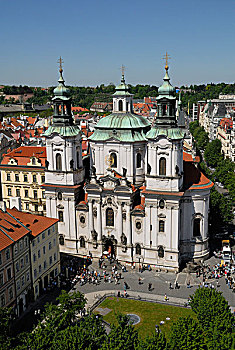 教堂,老,城镇,旧城广场,布拉格,捷克共和国,欧洲