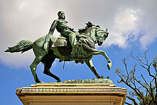 骑马雕像,锡耶纳,锡耶纳省,托斯卡纳,意大利,欧洲