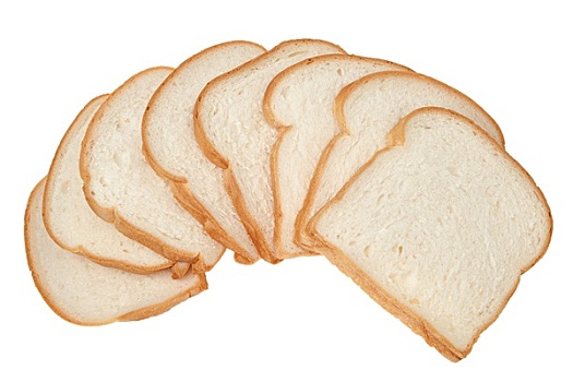 面包片,白色背景,背景