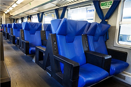 蓝色,座椅,列车