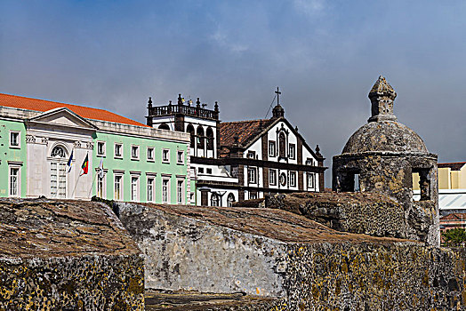 葡萄牙,亚速尔群岛,岛屿,胸罩,堡垒,风景