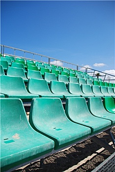 体育场,绿色,看台