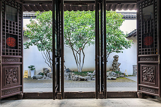 中式实木隔扇门窗,南京甘熙故居