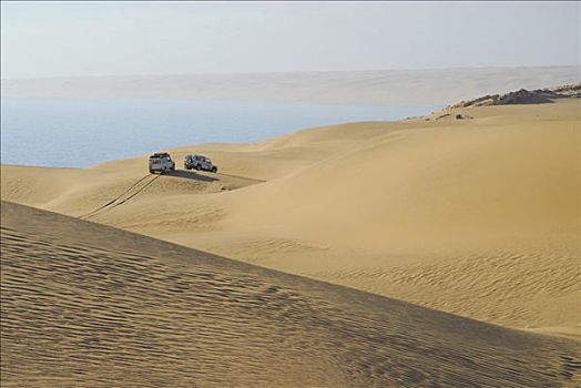吉普车,沙丘,山,区域,纳米比亚