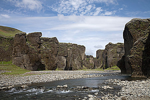峡谷,冰岛,欧洲
