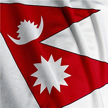 尼泊尔,旗帜,特写