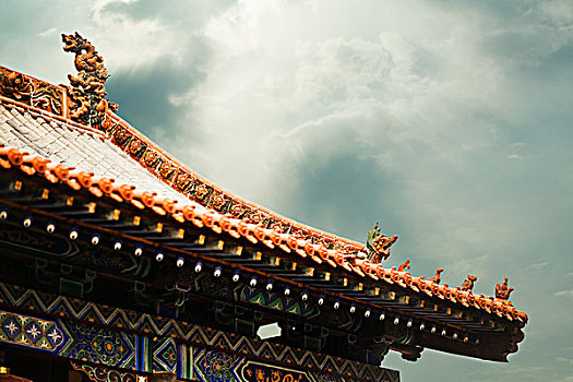 屋顶,塔,中式建筑,山西,中国