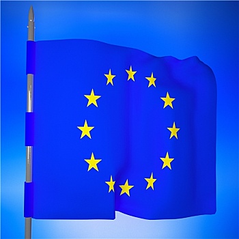 欧盟盟旗,蓝天