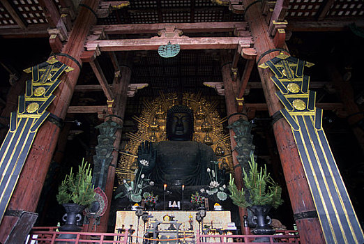 日本,奈良,佛教寺庙,佛像