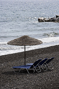 希腊圣托里尼岛海滩
