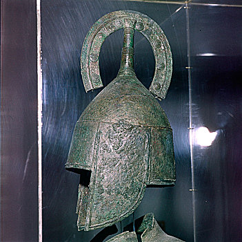青铜,头盔,公元前7世纪,艺术家,未知